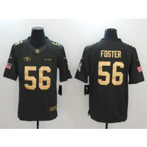 Nike 49ers 56 Reuben Foster Anthracite Gold Salute to Service Limited Men Jersey Nike 49ers 56 Reuben Foster Anthracite Gold Salute to Service Limited Men Jersey