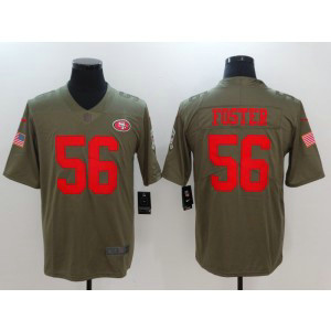 Nike 49ers 56 Reuben Foster Olive 2017 Salute To Service Limited Men Jersey Nike 49ers 56 Reuben Foster Olive 2017 Salute To Service Limited Men Jersey