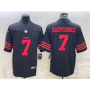 Nike 49ers 7 Colin Kaepernick Black 2022 New Vapor Limited Men Jersey Nike 49ers 7 Colin Kaepernick Black 2022 New Vapor Limited Men Jersey