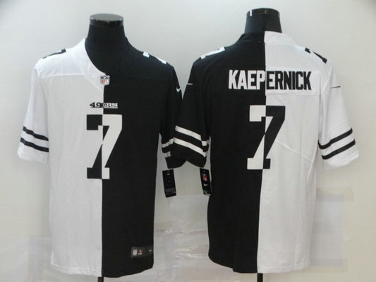 Nike 49ers 7 Colin Kaepernick Black And White Split Vapor Untouchable Limited Jersey Nike 49ers 7 Colin Kaepernick Black And White Split Vapor Untouchable Limited Jersey