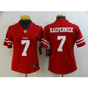 Nike 49ers 7 Colin Kaepernick Red Vapor Untouchable Limited Women Jersey Nike 49ers 7 Colin Kaepernick Red Vapor Untouchable Limited Women Jersey