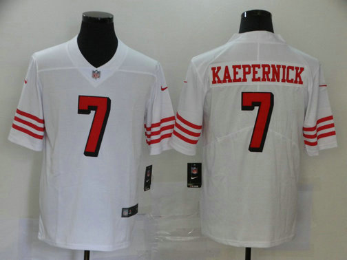 Nike 49ers 7 Colin Kaepernick White Color Rush Vapor Untouchable Limited Jersey Nike 49ers 7 Colin Kaepernick White Color Rush Vapor Untouchable Limited Jersey