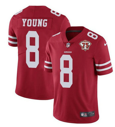 Nike 49ers 8 Steve Young Red 75th Anniversary Vapor Untouchable Limited Jersey Nike 49ers 8 Steve Young Red 75th Anniversary Vapor Untouchable Limited Jersey
