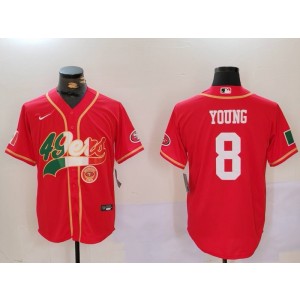 Nike 49ers 8 Steve Young Red Mexico Vapor Baseball Limited Men Jersey Nike 49ers 8 Steve Young Red Mexico Vapor Baseball Limited Men Jersey