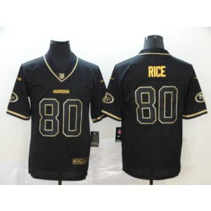 Nike 49ers 80 Jerry Rice Black Gold Limited Men Jersey Nike 49ers 80 Jerry Rice Black Gold Limited Men Jersey