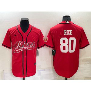 Nike 49ers 80 Jerry Rice Red Vapor Baseball Limited Men Jersey Nike 49ers 80 Jerry Rice Red Vapor Baseball Limited Men Jersey