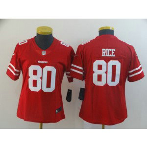 Nike 49ers 80 Jerry Rice Red Vapor Untouchable Limited Women Jersey Nike 49ers 80 Jerry Rice Red Vapor Untouchable Limited Women Jersey
