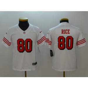Nike 49ers 80 Jerry Rice White Color Rush Vapor Untouchable Limited Youth Jersey Nike 49ers 80 Jerry Rice White Color Rush Vapor Untouchable Limited Youth Jersey