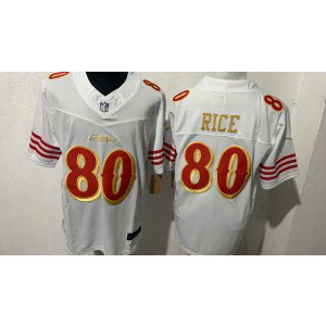 Nike 49ers 80 Rice White 2025 Rivalries F.U.S.E. Vapor Limited Men Jersey Nike 49ers 80 Rice White 2025 Rivalries F.U.S.E. Vapor Limited Men Jersey