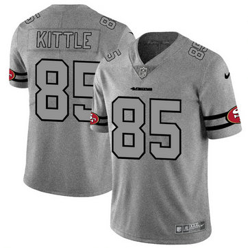 Nike 49ers 85 George Kittle 2019 Gray Gridiron Gray Vapor Untouchable Limited Jersey Nike 49ers 85 George Kittle 2019 Gray Gridiron Gray Vapor Untouchable Limited Jersey