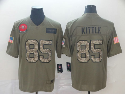 Nike 49ers 85 George Kittle 2019 Olive Camo Salute To Service Limited Jersey Nike 49ers 85 George Kittle 2019 Olive Camo Salute To Service Limited Jersey
