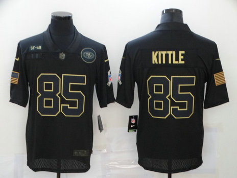 Nike 49ers 85 George Kittle Black 2020 Salute To Service Limited Jersey Nike 49ers 85 George Kittle Black 2020 Salute To Service Limited Jersey