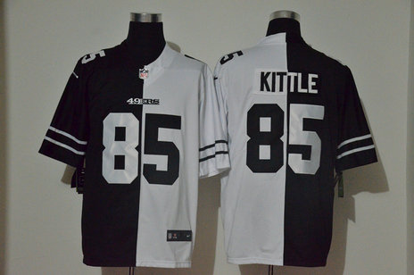 Nike 49ers 85 George Kittle Black And White Split Vapor Untouchable Limited Jersey Nike 49ers 85 George Kittle Black And White Split Vapor Untouchable Limited Jersey