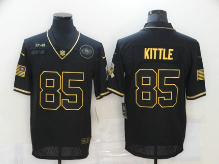 Nike 49ers 85 George Kittle Black Gold 2020 Salute To Service Limited Jersey Nike 49ers 85 George Kittle Black Gold 2020 Salute To Service Limited Jersey