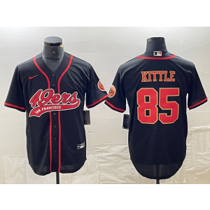 Nike 49ers 85 George Kittle Black Red Vapor Baseball Limited Men Jersey Nike 49ers 85 George Kittle Black Red Vapor Baseball Limited Men Jersey