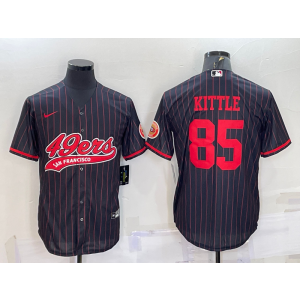 Nike 49ers 85 George Kittle Black Red Vapor Baseball Limited Men Jersey Nike 49ers 85 George Kittle Black Red Vapor Baseball Limited Men Jersey