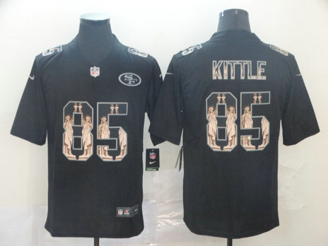Nike 49ers 85 George Kittle Black Statue Of Liberty Limited Jersey Nike 49ers 85 George Kittle Black Statue Of Liberty Limited Jersey