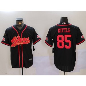 Nike 49ers 85 George Kittle Black Vapor Baseball Limited Men Jersey Nike 49ers 85 George Kittle Black Vapor Baseball Limited Men Jersey