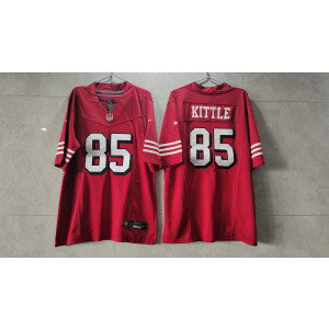 Nike 49ers 85 George Kittle Red Throwback 2023 F.U.S.E Vapor Limited Men Jersey Nike 49ers 85 George Kittle Red Throwback 2023 F.U.S.E Vapor Limited Men Jersey