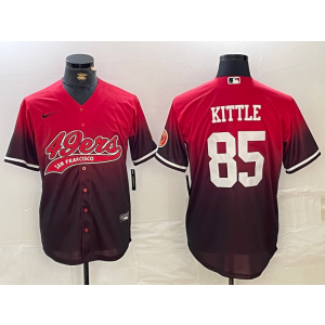 Nike 49ers 85 George Kittle Red Vapor Baseball Limited Men Jersey Nike 49ers 85 George Kittle Red Vapor Baseball Limited Men Jersey