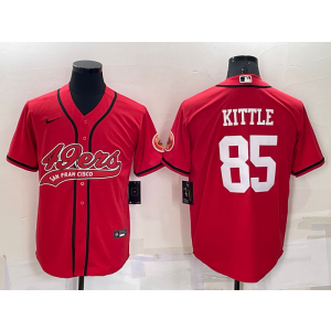 Nike 49ers 85 George Kittle Red Vapor Baseball Limited Men Jersey Nike 49ers 85 George Kittle Red Vapor Baseball Limited Men Jersey