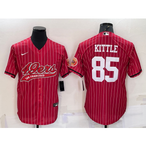 Nike 49ers 85 George Kittle Red Vapor Baseball Limited Men Jerseys Nike 49ers 85 George Kittle Red Vapor Baseball Limited Men Jerseys