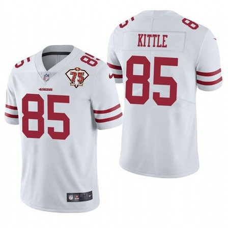 Nike 49ers 85 George Kittle White 75th Anniversary Vapor Untouchable Limited Jersey Nike 49ers 85 George Kittle White 75th Anniversary Vapor Untouchable Limited Jersey