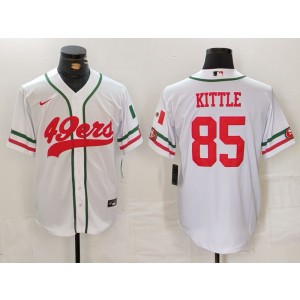 Nike 49ers 85 George Kittle White Vapor Baseball Limited Men Jersey Nike 49ers 85 George Kittle White Vapor Baseball Limited Men Jersey