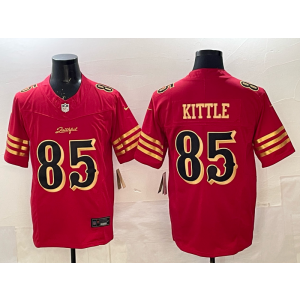 Nike 49ers 85 George kittle Red Gold 2025 Rivalries F.U.S.E. Vapor Limited Men Jersey Nike 49ers 85 George kittle Red Gold 2025 Rivalries F.U.S.E. Vapor Limited Men Jersey
