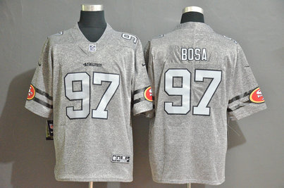 Nike 49ers 97 Nick Bosa 2019 Gray Gridiron Gray Vapor Untouchable Limited Jersey Nike 49ers 97 Nick Bosa 2019 Gray Gridiron Gray Vapor Untouchable Limited Jersey