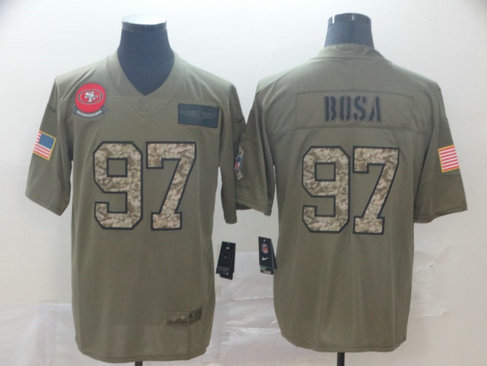 Nike 49ers 97 Nick Bosa 2019 Olive Camo Salute To Service Limited Jersey Nike 49ers 97 Nick Bosa 2019 Olive Camo Salute To Service Limited Jersey