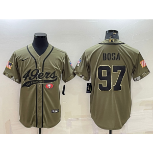 Nike 49ers 97 Nick Bosa 2022 Salute To Service Baseball Limited Men Jersey Nike 49ers 97 Nick Bosa 2022 Salute To Service Baseball Limited Men Jersey
