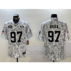 Nike 49ers 97 Nick Bosa Arctic Camo 2024 F.U.S.E. Salute to Service Limited Men Jersey Nike 49ers 97 Nick Bosa Arctic Camo 2024 F.U.S.E. Salute to Service Limited Men Jersey
