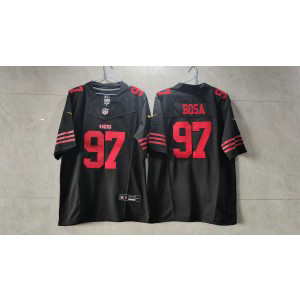 Nike 49ers 97 Nick Bosa Black 2023 F.U.S.E Vapor Limited Men Jersey Nike 49ers 97 Nick Bosa Black 2023 F.U.S.E Vapor Limited Men Jersey