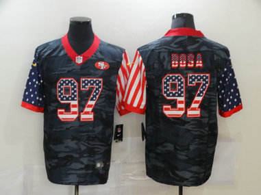 Nike 49ers 97 Nick Bosa Black Camo USA Flag Limited Jersey Nike 49ers 97 Nick Bosa Black Camo USA Flag Limited Jersey