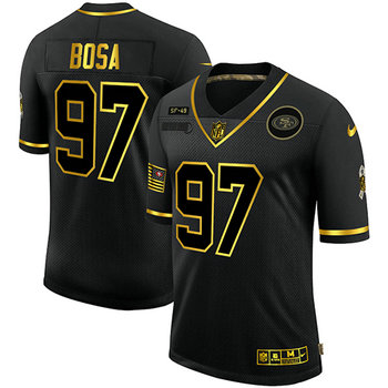 Nike 49ers 97 Nick Bosa Black Gold 2020 Salute To Service Limited Jersey Nike 49ers 97 Nick Bosa Black Gold 2020 Salute To Service Limited Jersey
