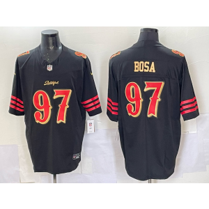 Nike 49ers 97 Nick Bosa Black Gold Rivalries F.U.S.E. Vapor Limited Men Jersey Nike 49ers 97 Nick Bosa Black Gold Rivalries F.U.S.E. Vapor Limited Men Jersey