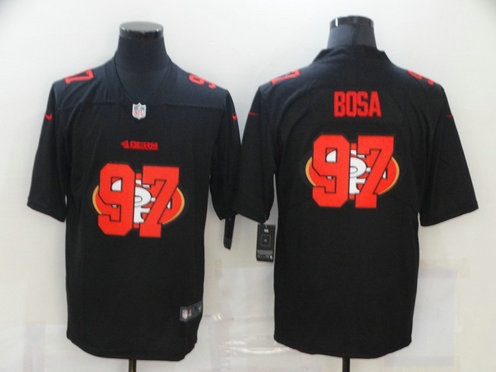 Nike 49ers 97 Nick Bosa Black Shadow Logo Limited Jersey Nike 49ers 97 Nick Bosa Black Shadow Logo Limited Jersey