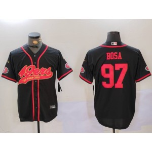 Nike 49ers 97 Nick Bosa Black Vapor Baseball Limited Men Jersey Nike 49ers 97 Nick Bosa Black Vapor Baseball Limited Men Jersey