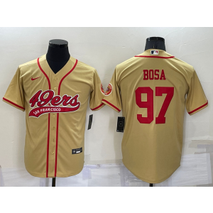 Nike 49ers 97 Nick Bosa Gold Vapor Baseball Limited Men Jersey Nike 49ers 97 Nick Bosa Gold Vapor Baseball Limited Men Jersey
