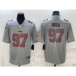 Nike 49ers 97 Nick Bosa Gray Atmosphere Fashion Vapor Limited Men Jersey Nike 49ers 97 Nick Bosa Gray Atmosphere Fashion Vapor Limited Men Jersey