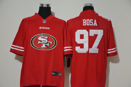 Nike 49ers 97 Nick Bosa Red Team Big Logo Vapor Untouchable Limited Jersey Nike 49ers 97 Nick Bosa Red Team Big Logo Vapor Untouchable Limited Jersey
