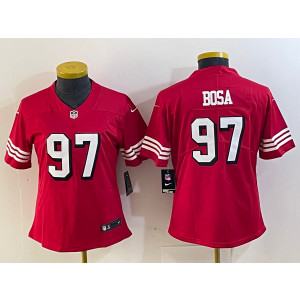 Nike 49ers 97 Nick Bosa Red Vapor Untouchable Limited Women Jersey Nike 49ers 97 Nick Bosa Red Vapor Untouchable Limited Women Jersey