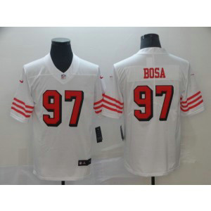 Nike 49ers 97 Nick Bosa White 2019 NFL Draft Vapor Untouchable Throwback Limited Men Jersey Nike 49ers 97 Nick Bosa White 2019 NFL Draft Vapor Untouchable Throwback Limited Men Jersey