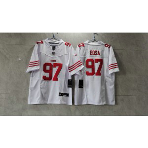 Nike 49ers 97 Nick Bosa White 2023 F.U.S.E Vapor Limited Men Jersey Nike 49ers 97 Nick Bosa White 2023 F.U.S.E Vapor Limited Men Jersey