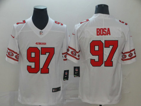 Nike 49ers 97 Nick Bosa White Team Logos Fashion Vapor Limited Jersey Nike 49ers 97 Nick Bosa White Team Logos Fashion Vapor Limited Jersey