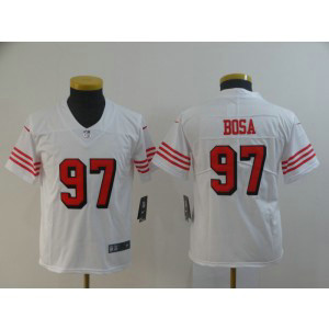 Nike 49ers 97 Nick Bosa White Vapor Untouchable Throwback Limited Youth Jersey Nike 49ers 97 Nick Bosa White Vapor Untouchable Throwback Limited Youth Jersey