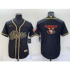 Nike 49ers Blank Black Gold Vapor Baseball Logo Limited Men Jersey Nike 49ers Blank Black Gold Vapor Baseball Logo Limited Men Jersey