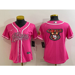 Nike 49ers Blank Pink Vapor Baseball Logo Limited Women Jersey Nike 49ers Blank Pink Vapor Baseball Logo Limited Women Jersey