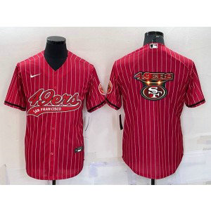 Nike 49ers Blank Red Vapor Baseball Logo Limited Men Jersey Nike 49ers Blank Red Vapor Baseball Logo Limited Men Jersey